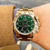Daytona Gold/Green Chain Watch