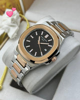 Nautilus Steel Watch With Sapphire Crystal Display
