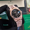 Day Date Rose Gold/Black Watch