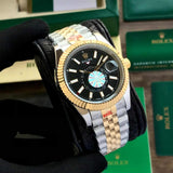 Elegant Steel Sky Dweller Watch With Winding