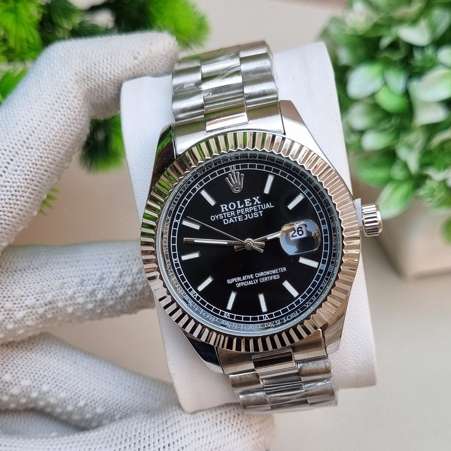 Date Just Silver/Balck Watch
