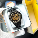 Skeleton Automatic Watch With Polished Finish