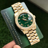 Day Date Gold/Green Watch