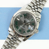 Date Just Silver Roman Watch