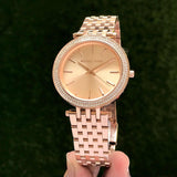 Two-Tone Watch With Crystal Accents With Sleek Design