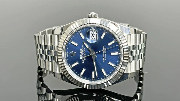 Date Just Silver/Blue Watch