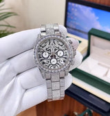 Elegant Steel Master Tiger Silver Chain Watch