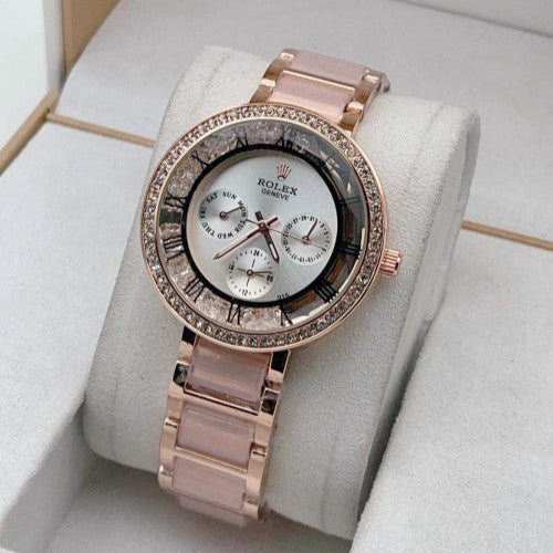 Celine Pink/White Chronograph Watch