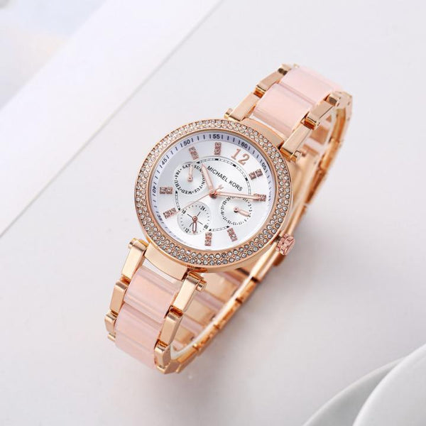 Parker Watch With Crystal Accents With Sleek Design