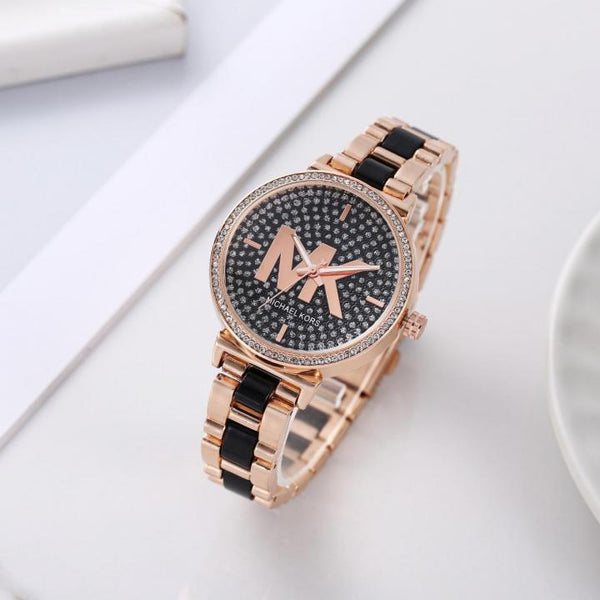 Slim Runway Analog Sofie Diamond Watch With Sleek Acetate Case