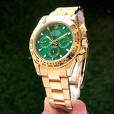 Daytona Gold/Green Chain Watch
