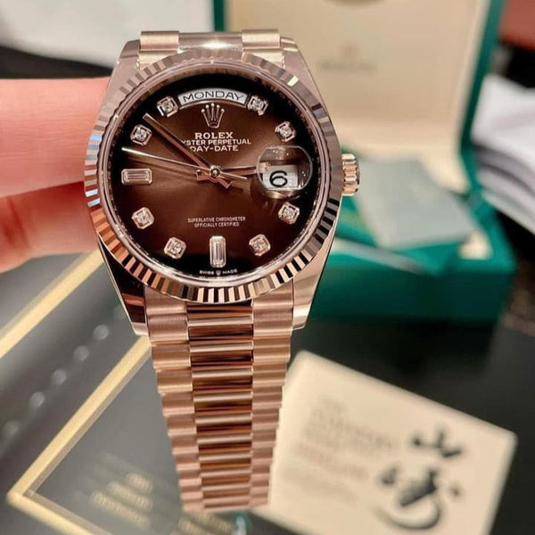 Day Date Rose Gold S-Diamond Watch