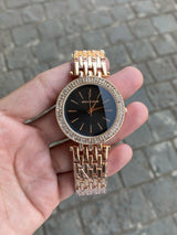 Two-Tone Watch With Crystal Accents With Sleek Design