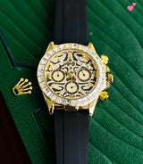 Elegant Tiger Gold Belt Watch