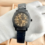 Metal Belt Watch With Polished Finish