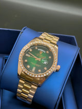 Day Date Gold/Green Diamond