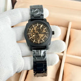 Metal Belt Watch With Polished Finish