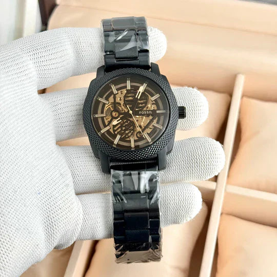 Metal Belt Watch With Polished Finish