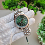 Date Just Silver/Green Watch