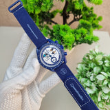 Omag_a Speedmaster Blue Watch