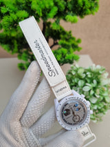 Omag_a Speedmaster White Watch