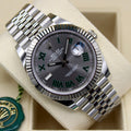 Date Just Silver Roman Watch
