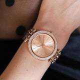 Two-Tone Watch With Crystal Accents With Sleek Design