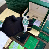 Elegant Steel Sky Dweller Watch With Winding