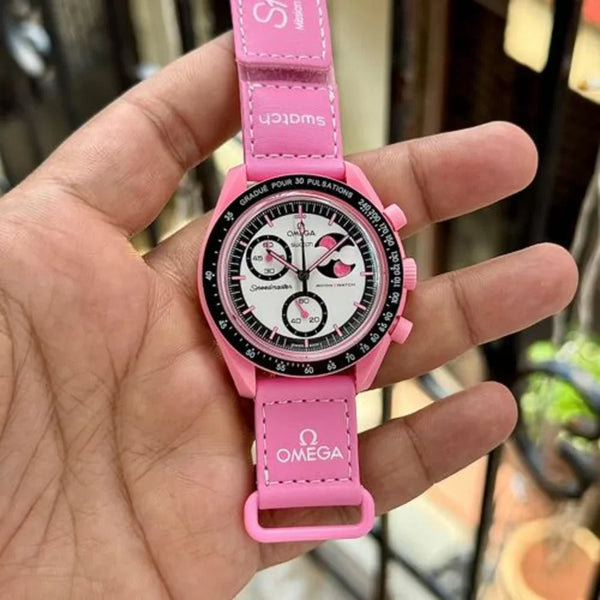 Omag_a Speedmaster Pink Watch