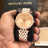 Two-Tone Watch With Crystal Accents With Sleek Design