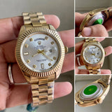 Day Date Gold/White S-Diamond Watch
