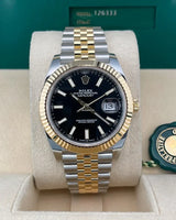 Date Just 2 Tone-Black Watch