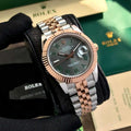 Date Just Rose Gold Roman Watch