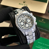 Elegant Steel Master Tiger Silver Chain Watch