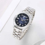 Day Date Silver/Blue S-Diamond