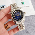 Day Date Silver/Blue S-Diamond