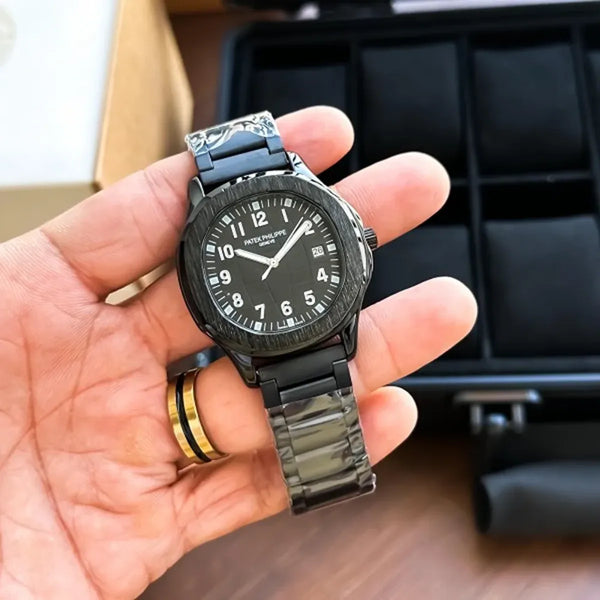 Nautilus Steel Watch With Sapphire Crystal Display
