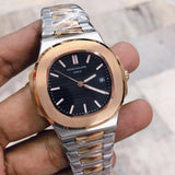 Nautilus Steel Watch With Sapphire Crystal Display