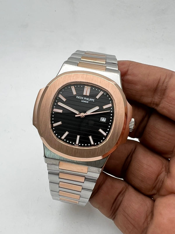 Nautilus Steel Watch With Sapphire Crystal Display