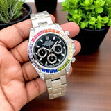 Daytona Rainbow Silver Watch
