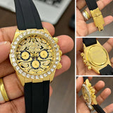 Elegant Tiger Gold Belt Watch