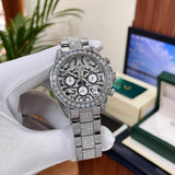 Elegant Steel Master Tiger Silver Chain Watch